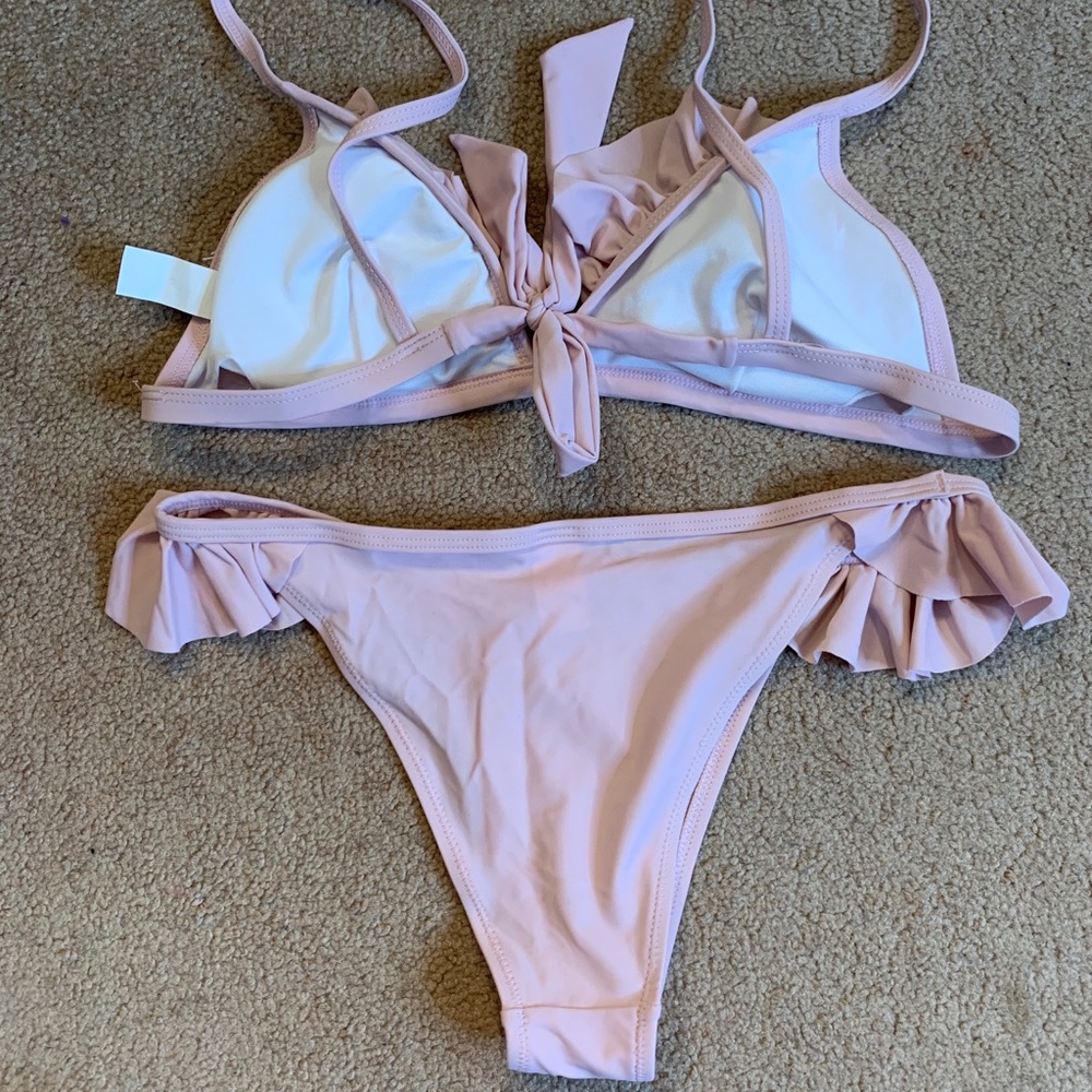 Pink Ruffled Bikini Set! - Picture 2 of 2